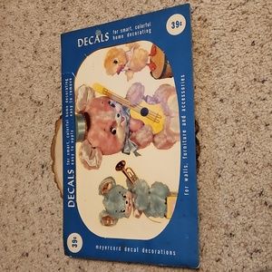 Vintage Meyercord Bear & Chick Design Decal Sheet
